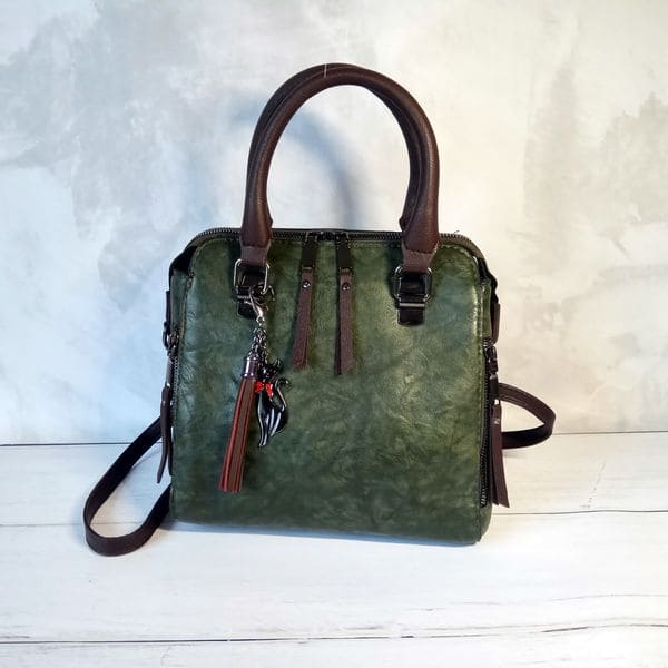 Дизайнерская женская сумка винтаж из экокожи