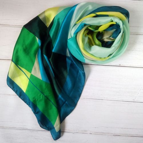 Розкішний жіночий шовковий шарфик шаль 