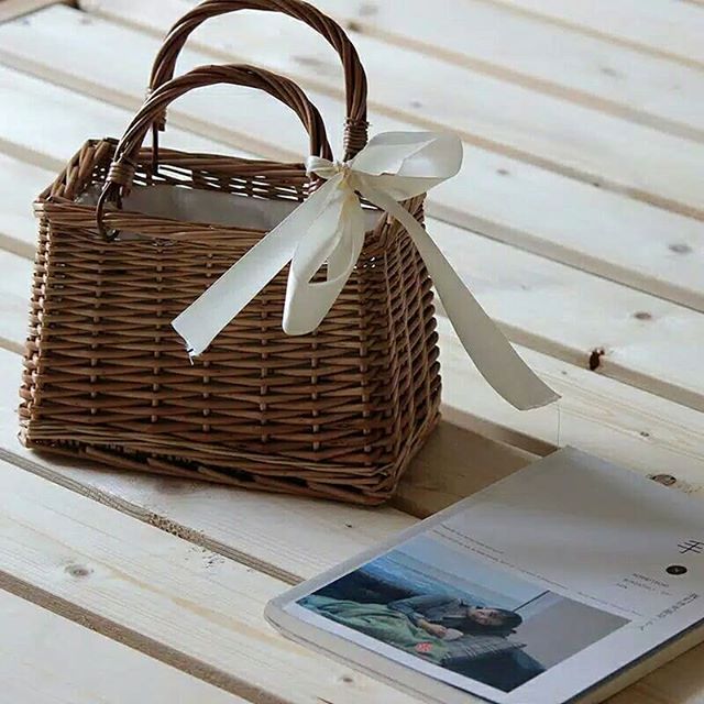 Пляжная сумка-корзинка из ротанга