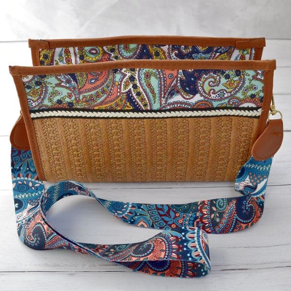 Плетеная соломенная сумка-клатч женская