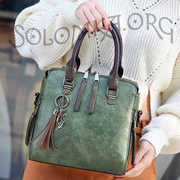 Дизайнерська жіноча сумка вінтаж з екокожі