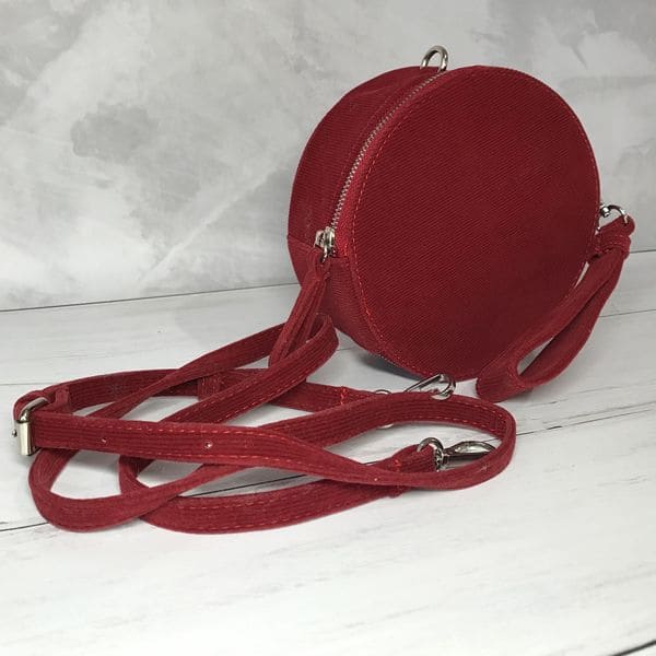 Червона оксамитова (вельветова) жіноча сумочка Zara