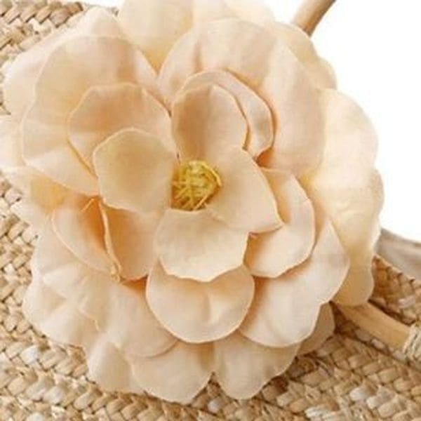 Женская соломенная сумка с цветком, летняя плетеная сумка 40x28 см
