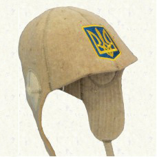 шапка для лазні Шлемофон із гербом України