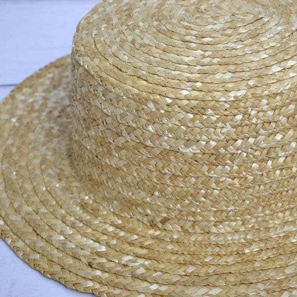 Мужская соломенная шляпа канотье (брыль)