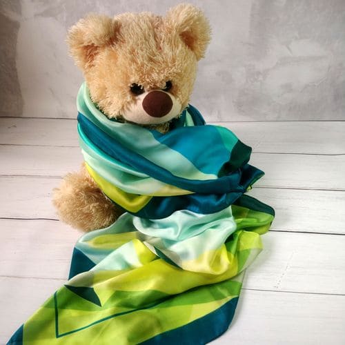 Роскошный женский шелковый шарфик шаль 180x90 см